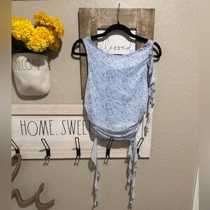 Lush Frill Detail Mesh Top